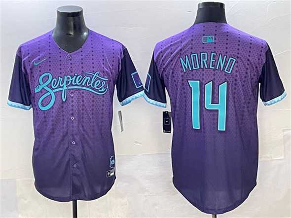 Mens Arizona Diamondbacks #14 Gabriel Moreno Purple 2025 City Connect Limited Stitched Jersey->arizona diamondbacks->MLB Jersey